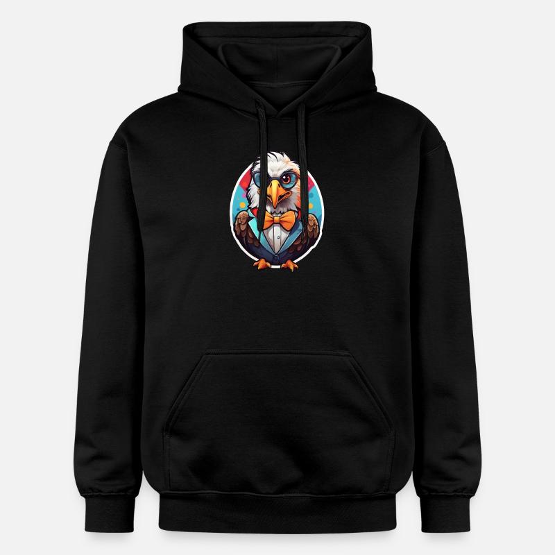 Funny Eagle Comic - Gildan Unisex Softstyle® Midweight Hoodie - black