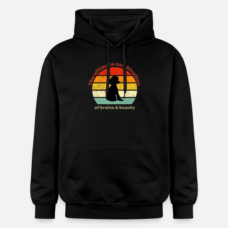 Caniche rétro - Sweat à capuche Softstyle® Gildan Unisexe - noir