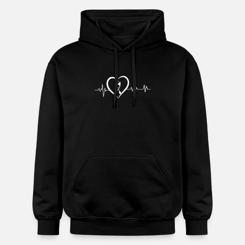 battement de cœur kayak - Sweat à capuche Softstyle® Gildan Unisexe - noir