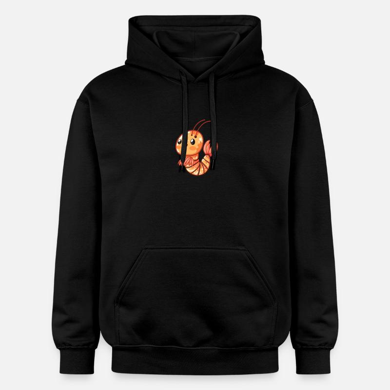 Crevettes heureuses - Sweat à capuche Softstyle® Gildan Unisexe - noir