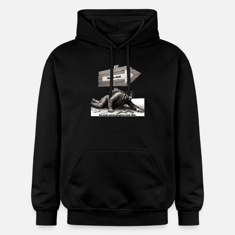 Vite le weekend ! - Sweat à capuche Softstyle® Gildan Unisexe - noir