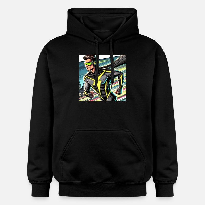 Super-héros - Sweat à capuche Softstyle® Gildan Unisexe - noir
