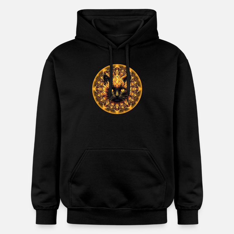 Inferno Kitty Mandala - Sweat à capuche Softstyle® Gildan Unisexe - noir