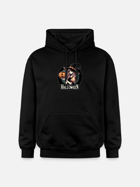 Happy Halloween Witch - Gildan Unisex Softstyle® Midweight Hoodie - black