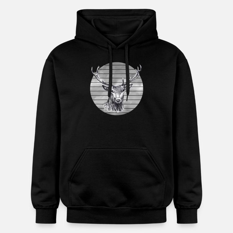 Cerf - Sweat à capuche Softstyle® Gildan Unisexe - noir