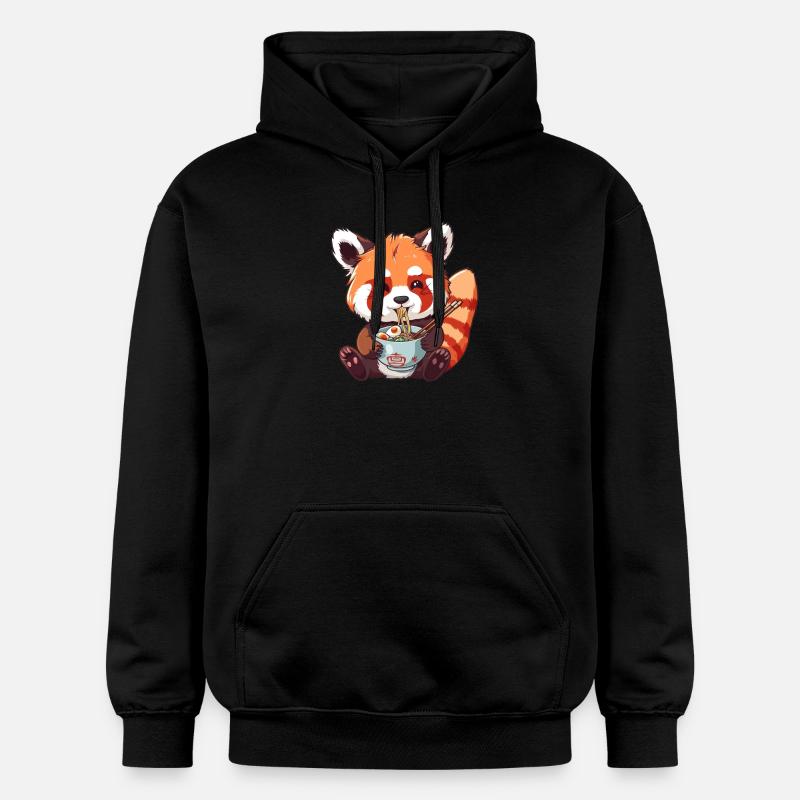 Red Panda Petit Panda Ramen - Sweat à capuche Softstyle® Gildan Unisexe - noir