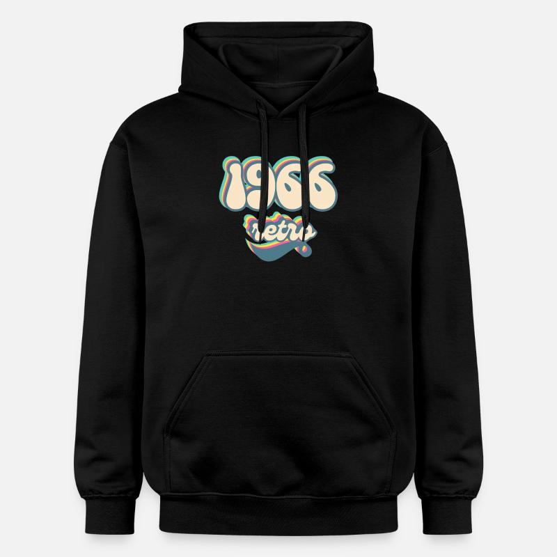 1966 retro idée cadeau - Sweat à capuche Softstyle® Gildan Unisexe - noir