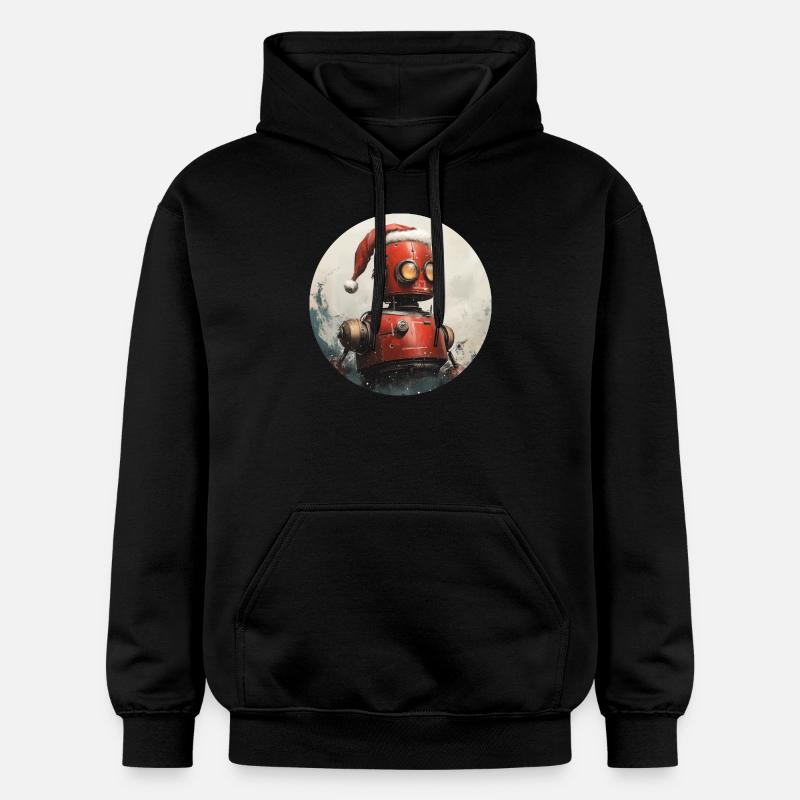 Robot Santa - Sweat à capuche Softstyle® Gildan Unisexe - noir