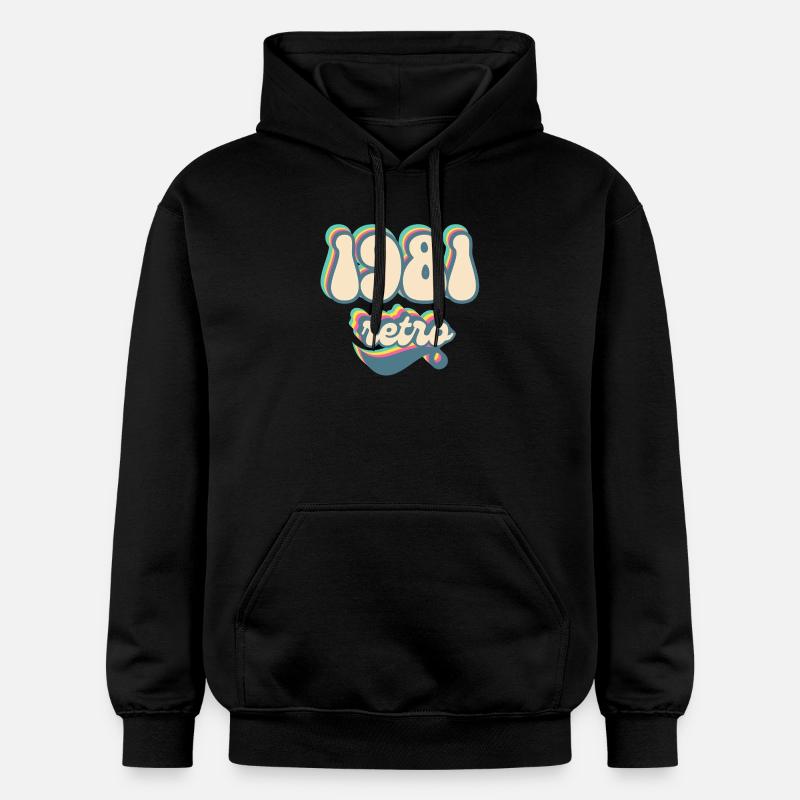 1981 retro idée cadeau - Sweat à capuche Softstyle® Gildan Unisexe - noir