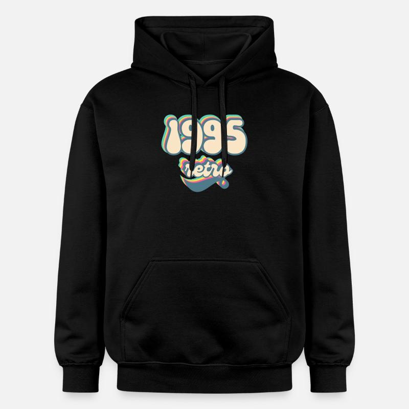1995 Retro Geschenkidee - Gildan Unisex Softstyle® Midweight Hoodie - Schwarz