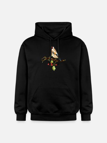 Bunter Vogel - Gildan Unisex Softstyle® Midweight Hoodie - Schwarz