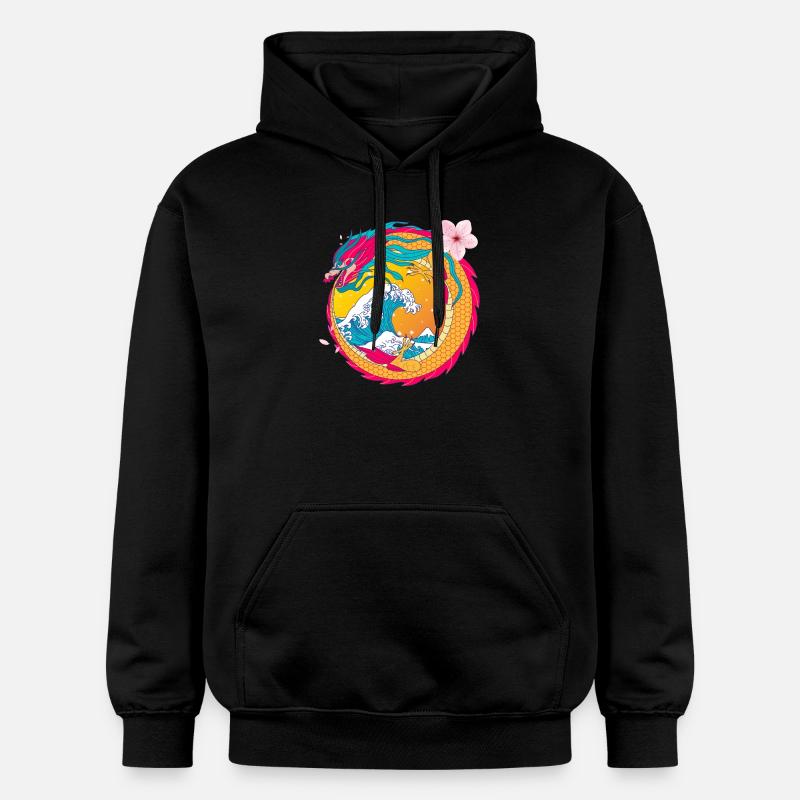 La danse du dragon - Sweat à capuche Softstyle® Gildan Unisexe - noir