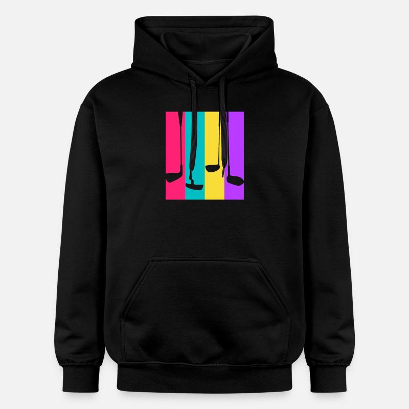 Golf rétro - idée cadeau golfeur - Sweat à capuche Softstyle® Gildan Unisexe - noir