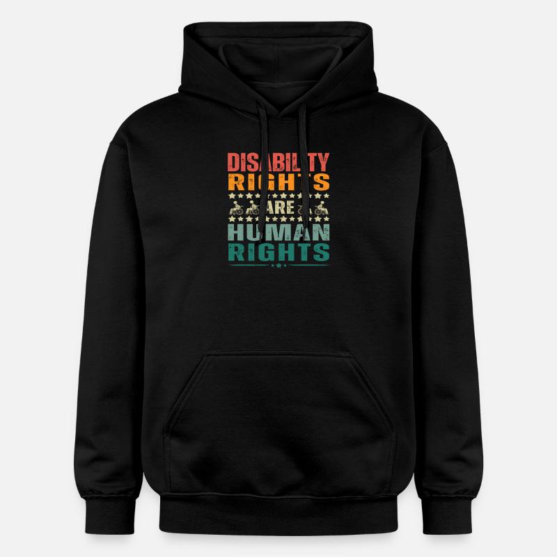 Disability Rights Are Human Rights - Sweat à capuche Softstyle® Gildan Unisexe - noir