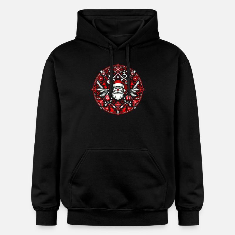Logo de Noël 2 - Sweat à capuche Softstyle® Gildan Unisexe - noir