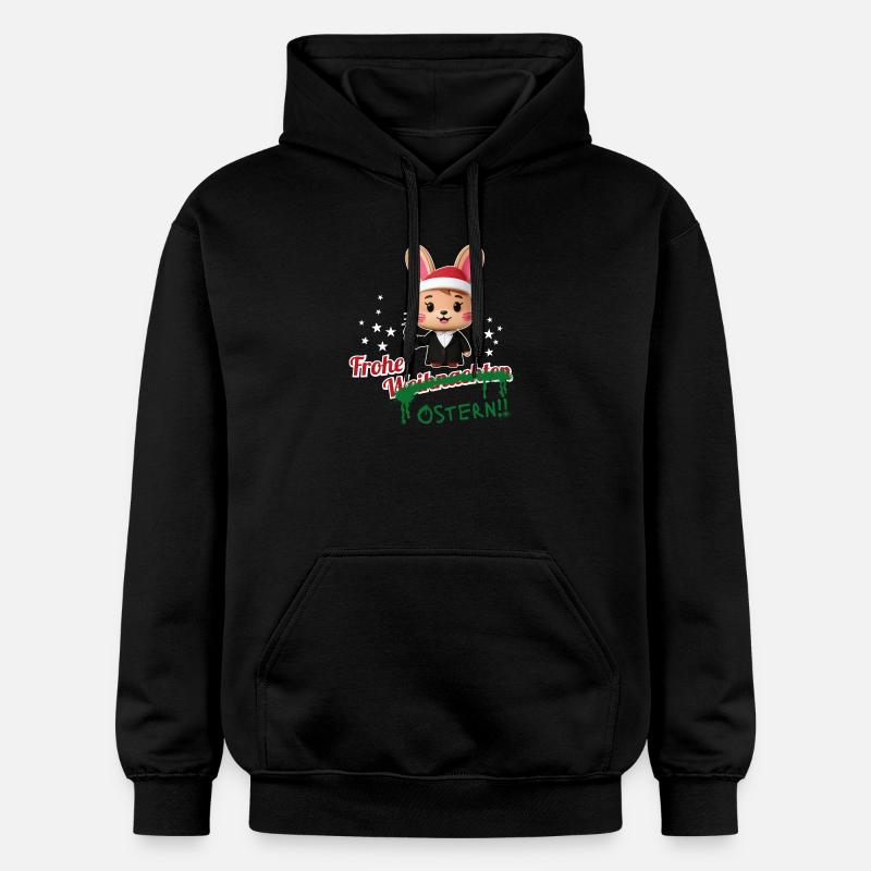 Frohe Weihnachten... oder Ostern? - Gildan Unisex Softstyle® Midweight Hoodie - Schwarz