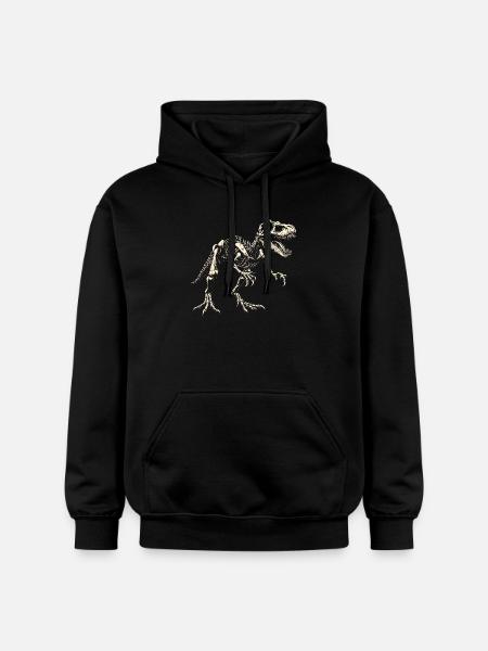 T-Rex Skeleton Dinosaur Dino - Gildan Unisex Softstyle® Midweight Hoodie - black