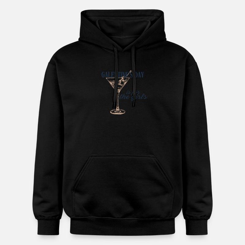 La Saint-Valentin Bleu - Sweat à capuche Softstyle® Gildan Unisexe - noir