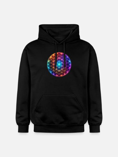 Blume des Lebens - Gildan Unisex Softstyle® Midweight Hoodie - Schwarz