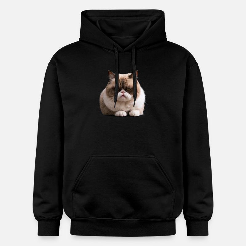 Chat du lundi, Chat , Lundi - Sweat à capuche Softstyle® Gildan Unisexe - noir
