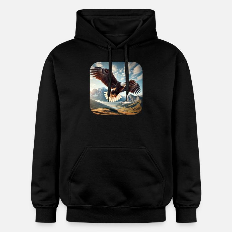 Pygargue à tête blanche - Sweat à capuche Softstyle® Gildan Unisexe - noir