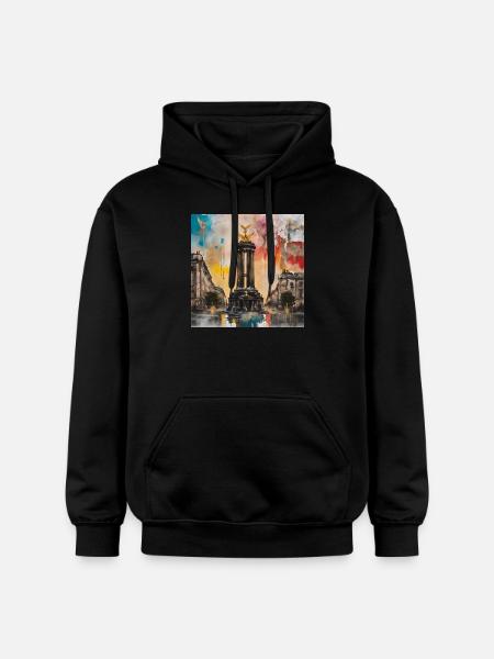 Siegessäule - Gildan Unisex Softstyle® Midweight Hoodie - Schwarz