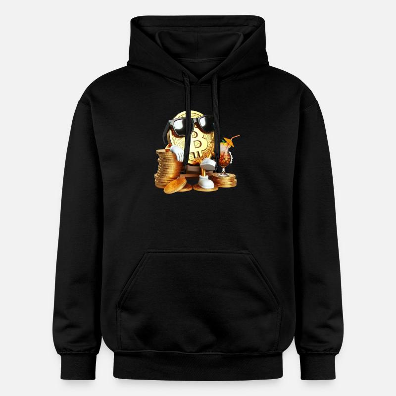 Refroidir le bitcoin - Sweat à capuche Softstyle® Gildan Unisexe - noir