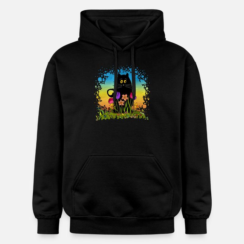Chat - Sweat à capuche Softstyle® Gildan Unisexe - noir