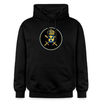 The Swedish Nuclear Weapons Programme - Gildan Unisex Softstyle® Midweight Hoodie - black - Front - Marisol (170cm) & Nik (191cm)