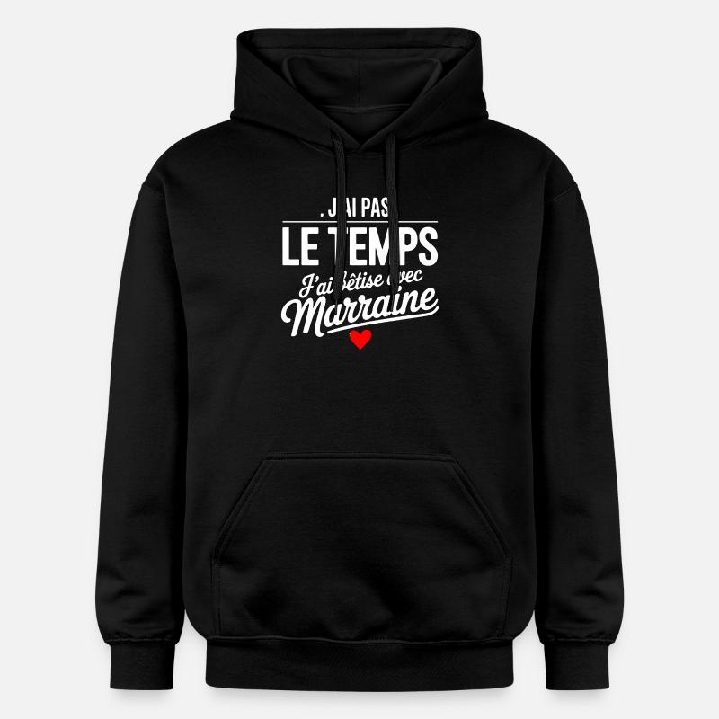 J'ai bêtise avec marraine - Sweat à capuche Softstyle® Gildan Unisexe - noir
