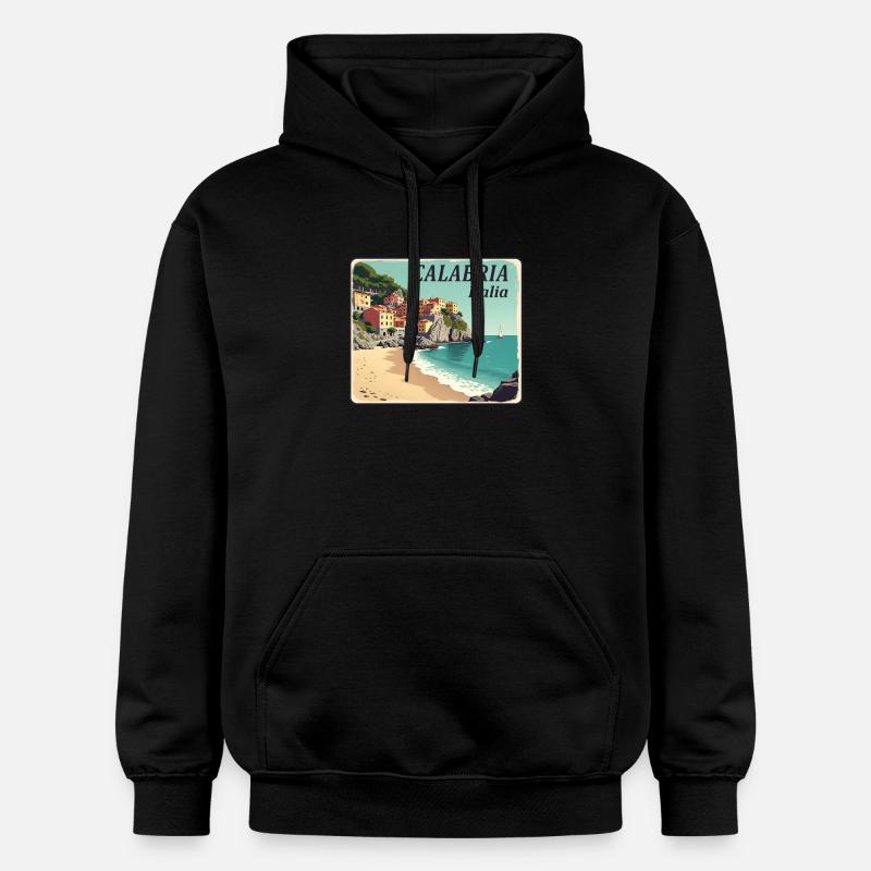 Situation côtière de la Calabre - Sweat à capuche Softstyle® Gildan Unisexe - noir