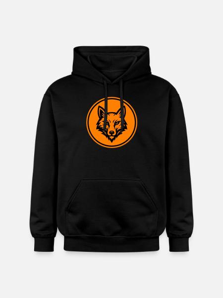 Fox Head Icon - Gildan Unisex Softstyle® Midweight Hoodie - black