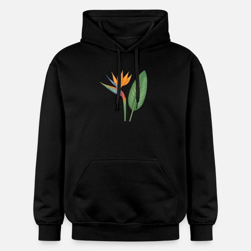 Strelitzia – fleurs exotiques - Sweat à capuche Softstyle® Gildan Unisexe - noir