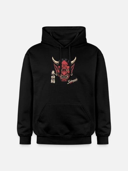 Japanese mask - Gildan Unisex Softstyle® Midweight Hoodie - black