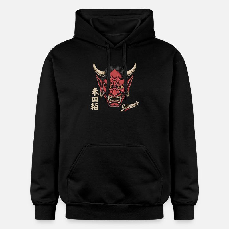 Japanese mask - Gildan Unisex Softstyle® Midweight Hoodie - black