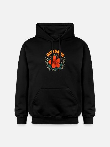 Hibiskus - Gildan Unisex Softstyle® Midweight Hoodie - Schwarz