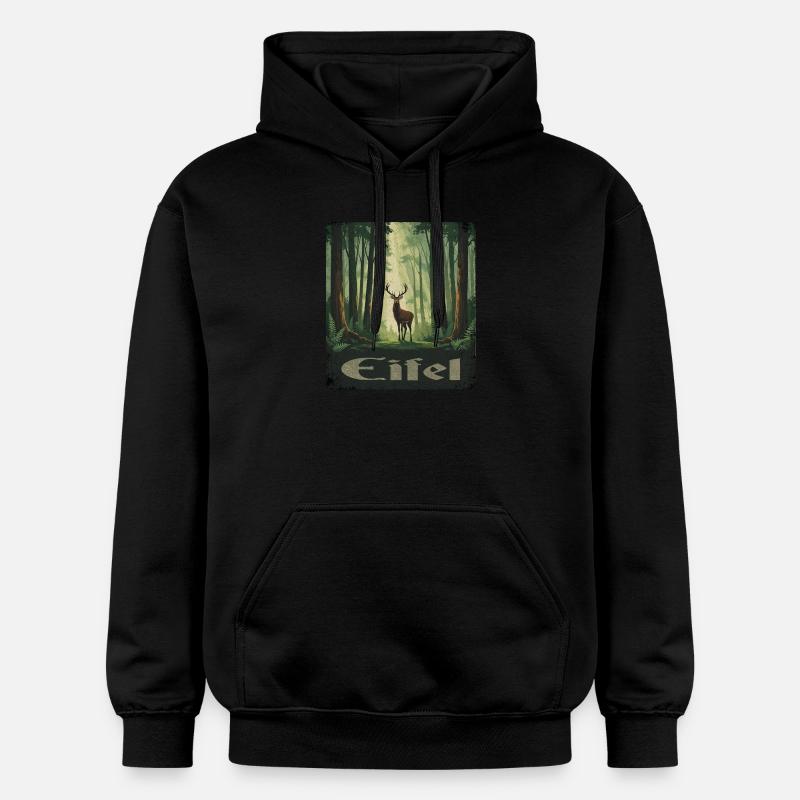 Eifel au cerf - Sweat à capuche Softstyle® Gildan Unisexe - noir