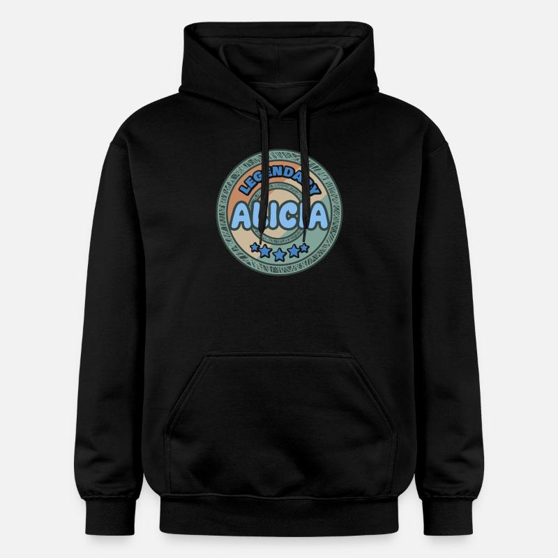 Idée cadeau Alicia - Sweat à capuche Softstyle® Gildan Unisexe - noir