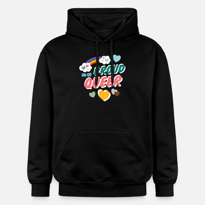 Fier d’être queer - Sweat à capuche Softstyle® Gildan Unisexe - noir