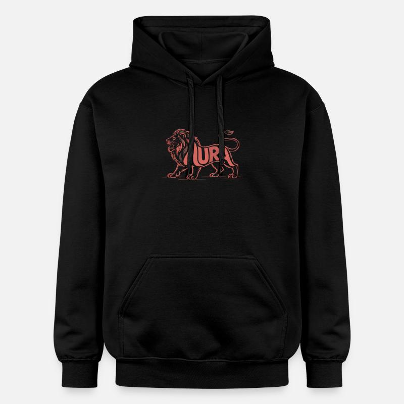 Aura - Cool Lion Logo - Sweat à capuche Softstyle® Gildan Unisexe - noir