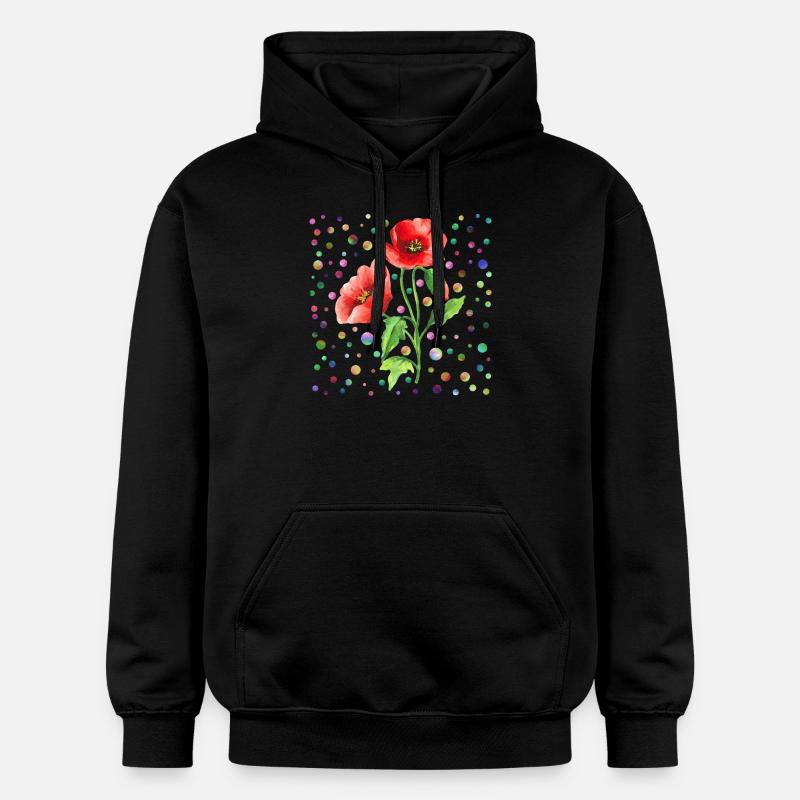 Fleur - Sweat à capuche Softstyle® Gildan Unisexe - noir