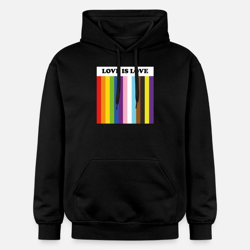 Fierté inclusive : l’amour, c’est l’amour - Sweat à capuche Softstyle® Gildan Unisexe - noir