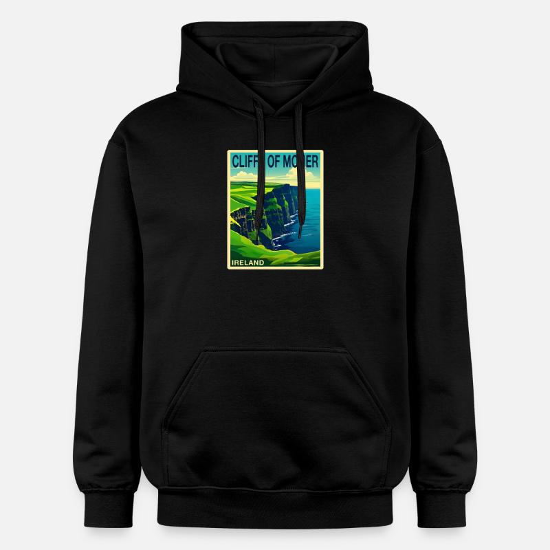 falaises de moher Irlande - Sweat à capuche Softstyle® Gildan Unisexe - noir