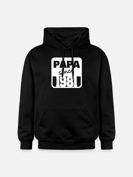Papa 1981 - Gildan Unisex Softstyle® Midweight Hoodie - black