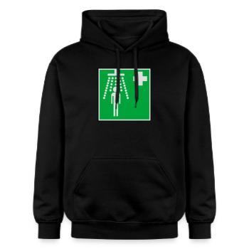 Saubere Krankenhaus Dusche - Gildan Unisex Softstyle® Midweight Hoodie - Schwarz - Vorne - Marisol (170cm) & Nik (191cm)