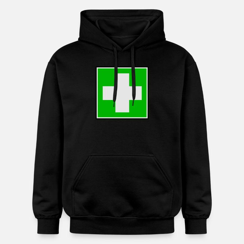 Première Croix de l'aide - Sweat à capuche Softstyle® Gildan Unisexe - noir