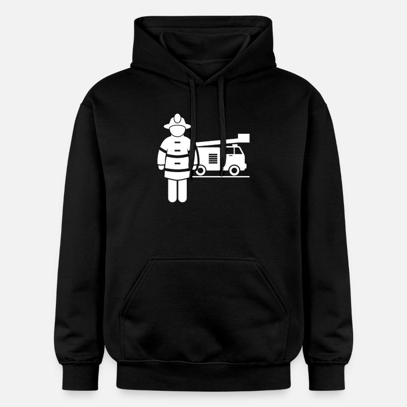Feuerwehrmann Floriansjünger Brandbekämpfer - Gildan Unisex Softstyle® Midweight Hoodie - Schwarz