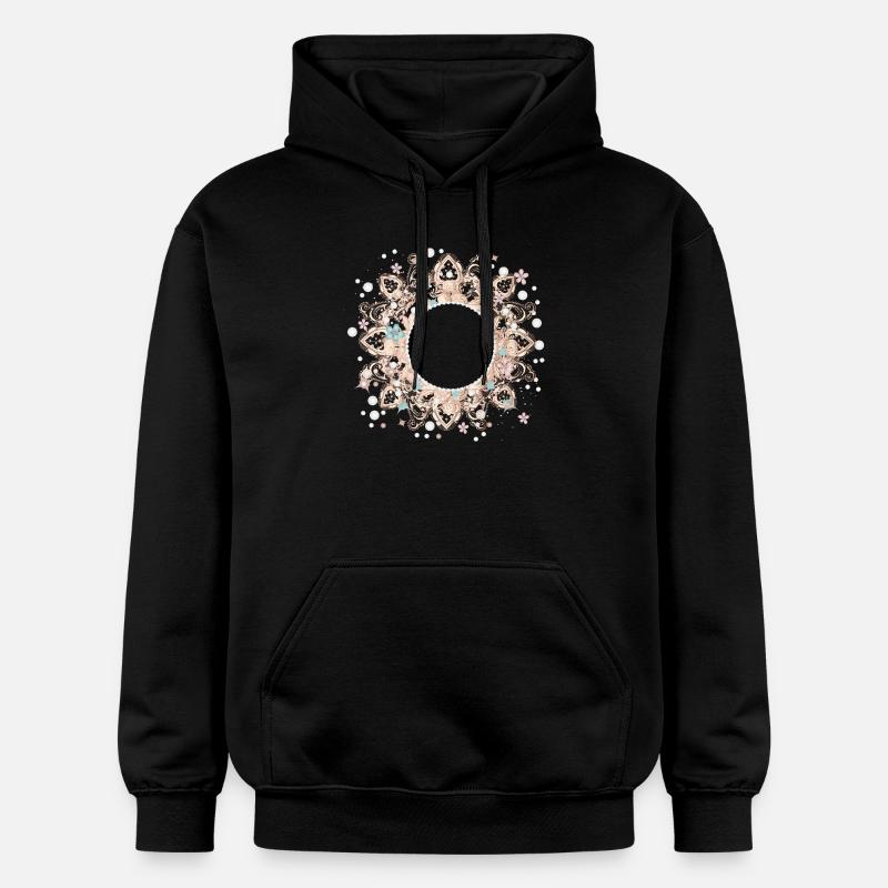 cadre imaginatif en dentelle délicate - Sweat à capuche Softstyle® Gildan Unisexe - noir