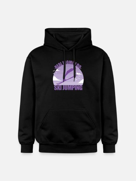 Skispringen Skispringerin Wintersport Geschenk - Gildan Unisex Softstyle® Midweight Hoodie - Schwarz