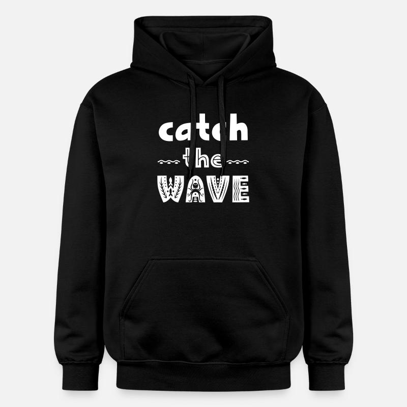 Dictons pour les surfeurs - Sweat à capuche Softstyle® Gildan Unisexe - noir